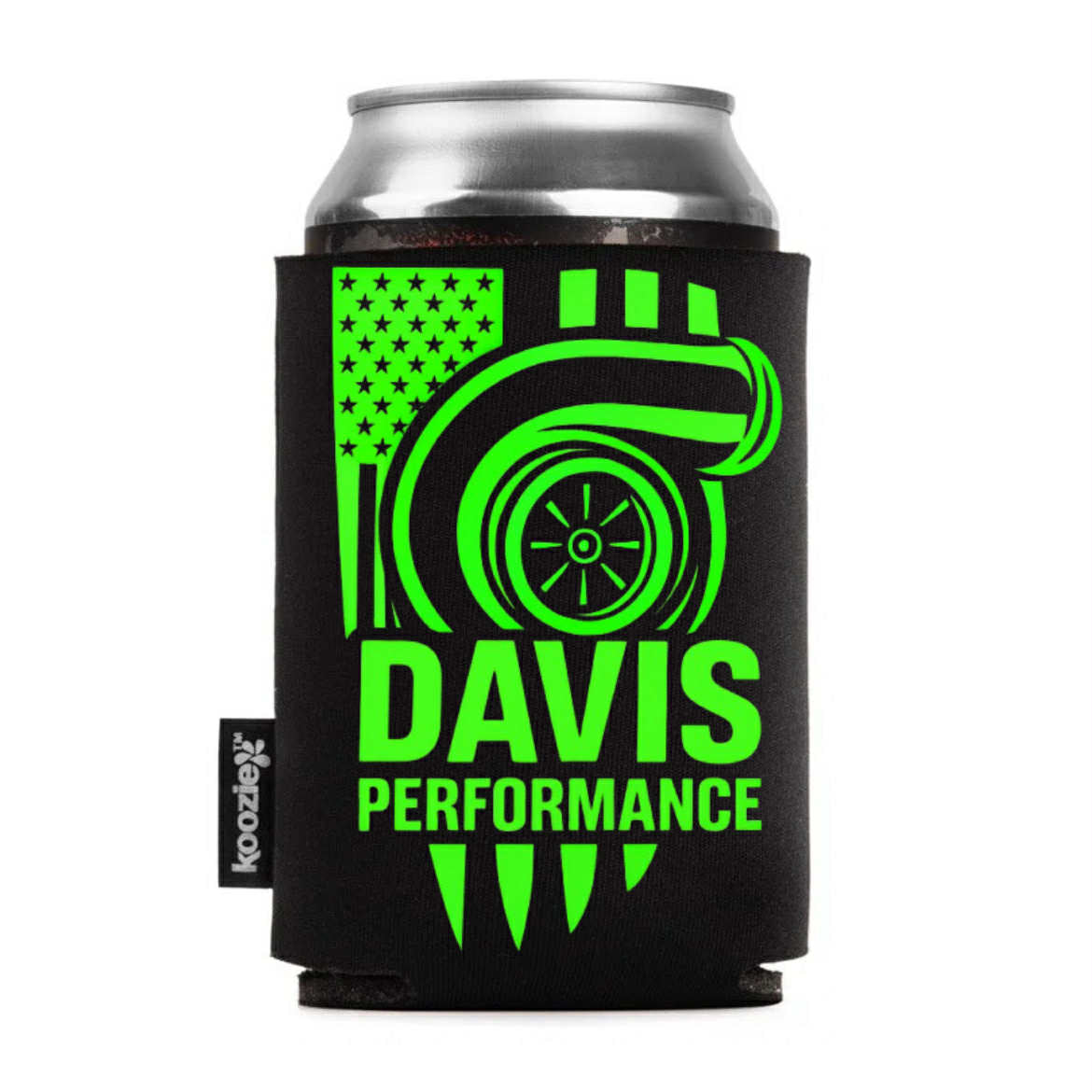 American Flag logo Koozie